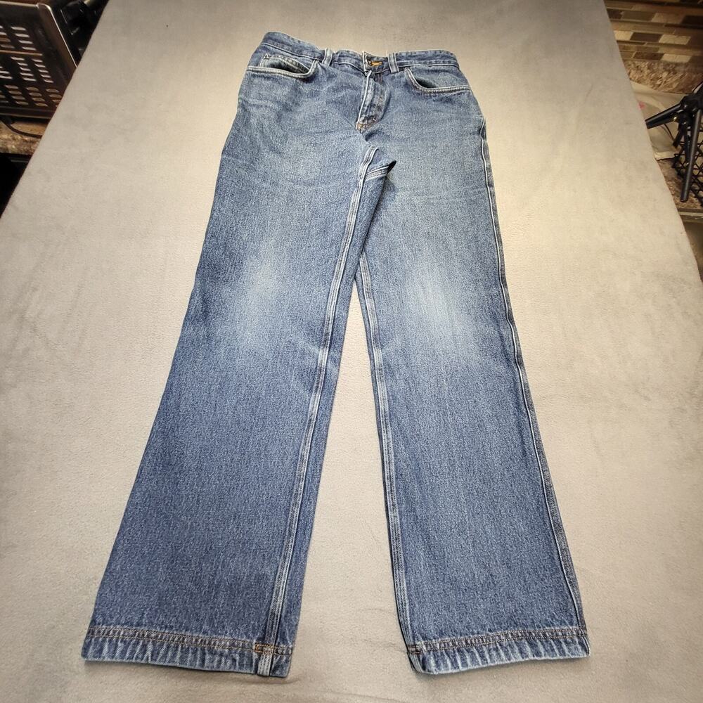 Duluth Trading Co Men's Straight Jeans in Light Blue Denim